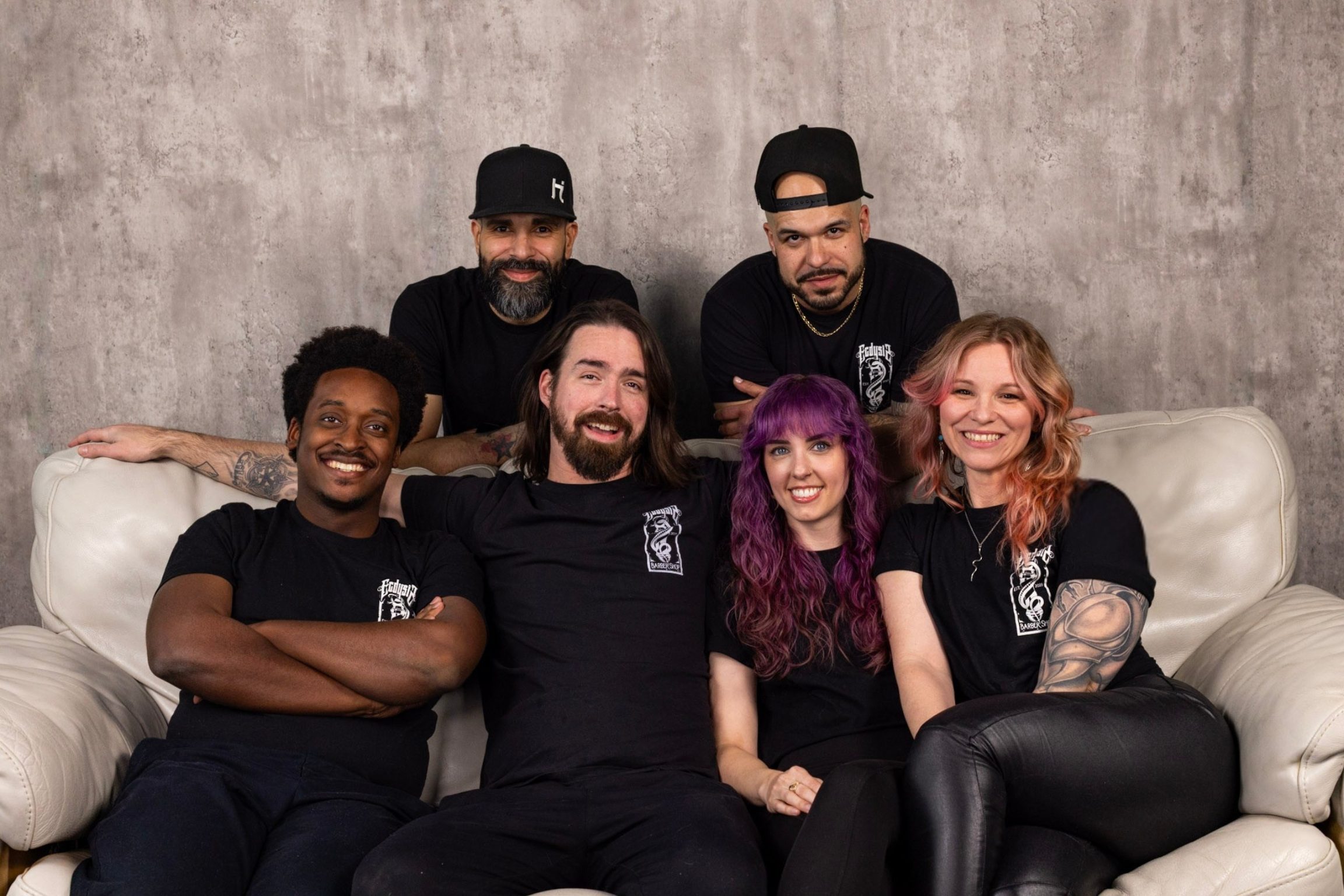 The Ecdysis Barbershop crew